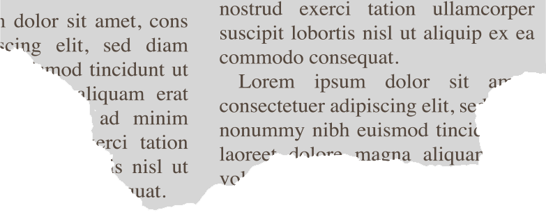 newspaper cutout