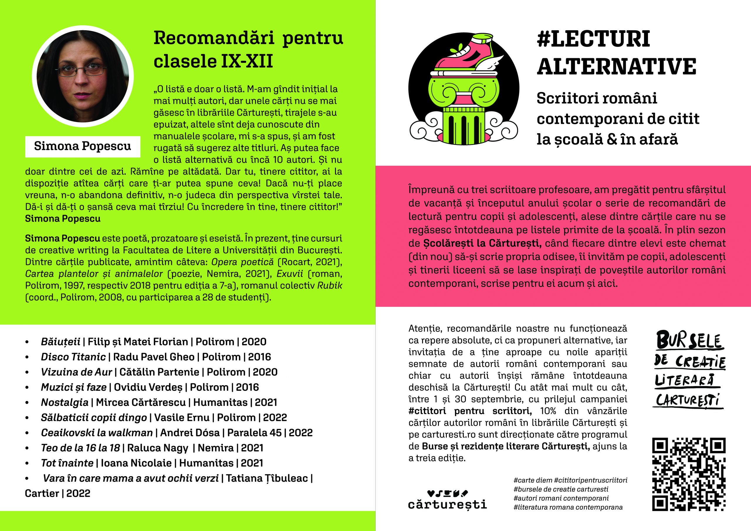 Tear creative clip Lecturi alternative. Scriitori români contemporani de citit la școală & în  afară - Blog Carturesti