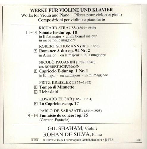 Gil Shaham / Rohan de Silva - Works for Violin and Piano | Johann Strauss, Gil Shaham, Robert Schumann, Rohan de Silva - 1 | YEO