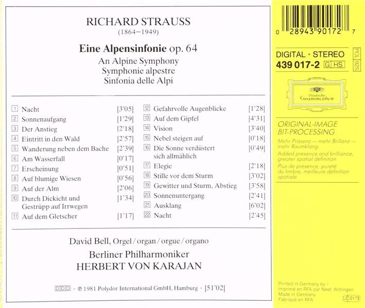 R Strauss: Eine Alpensinfonie | Herbert von Karajan, Richard Strauss, Berliner Philharmoniker, David Bell - 1 | YEO