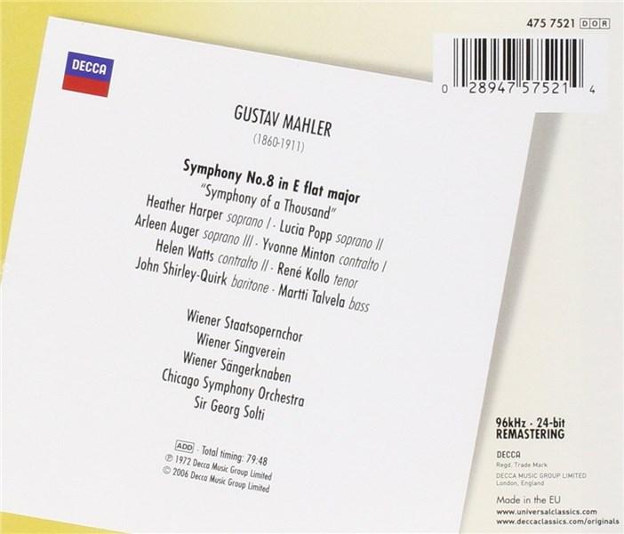 Mahler: Symphony No.8 | Gustav Mahler, Chicago Symphony Orchestra, Georg Solti, Vienna Boys Choir - 1 | YEO