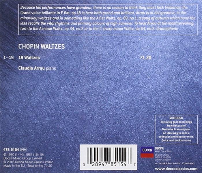 Chopin: Waltzes | Claudio Arrau, Frederic François Chopin
