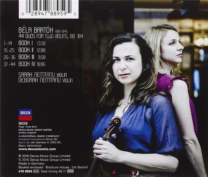 Bartok: 44 Duos For Two Violins, Sz 98 | Deborah Nemtanu, Sarah Nemtanu - 1 | YEO