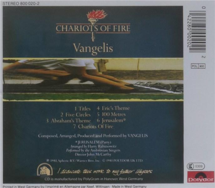 Chariots of Fire: Academy Award, Best Original Score 1981 | Vangelis