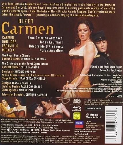 Carmen: Royal Opera House Blu-Ray | Jonas Kaufmann, Anna Caterina Antonacci