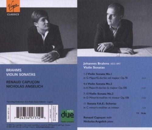 Brahms: Violin Sonatas 1-3 | Johannes Brahms, Nicholas Angelich, Renaud Capucon 1-3 poza noua