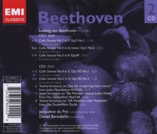 Beethoven: Cello Sonatas & Variations | Daniel Barenboim, Ludwig Van Beethoven, Jacqueline Du Pre