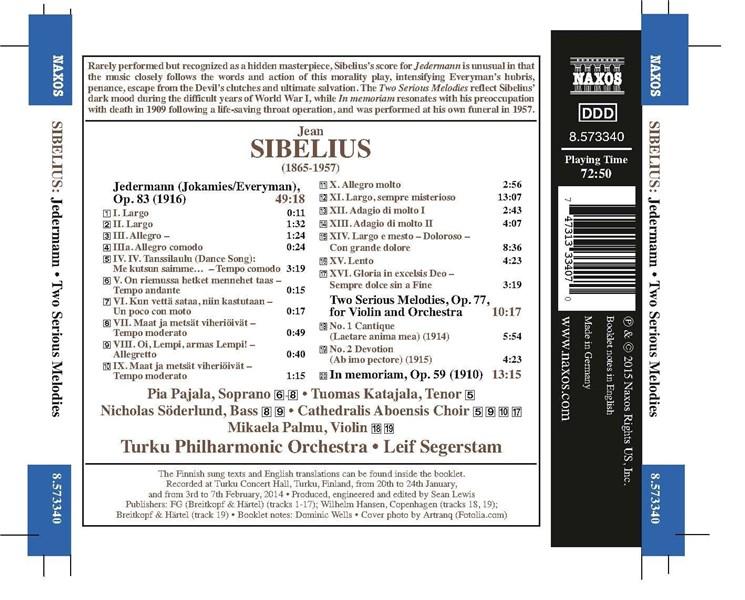 Sibelius - Jedermann Op. 83 | Jean Sibelius, Leif Segerstam, Pia Pajala, Turku Philharmonic Orchestra, Nicholas Soderlund, Cathedralis Aboensis Choir