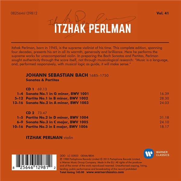 Bach: Complete Sonatas & Partitas | Itzhak Perlman Bach poza noua