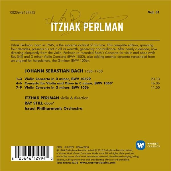 Bach: Violin Concertos | Itzhak Perlman - 1 | YEO