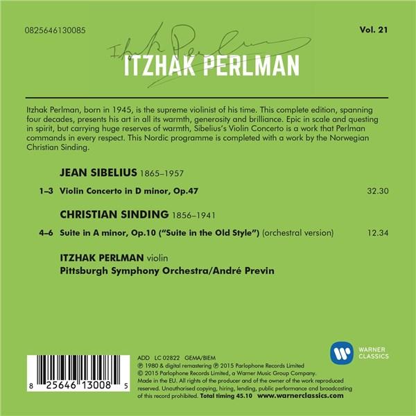 Sibelius: Violin Concerto; Sinding: Suite for Violin and Orchestra | Andre Previn, Itzhak Perlman - 1 | YEO