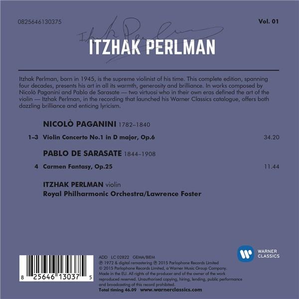 Paganini: Violin Concerto No. 1; Sarasate: Carmen Fantasy | Itzhak Perlman