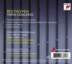 Beethoven: Triple Concerto | Giuliano Carmignola, Ludwig Van Beethoven, Giovanni Antonini, Sol Gabetta, Kammerorchester Basel, Dejan Lazic - 1 | YEO