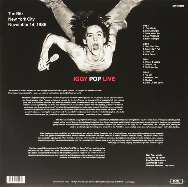 Live At The Ritz, NYC - Vinyl | Iggy Pop - 1 | YEO