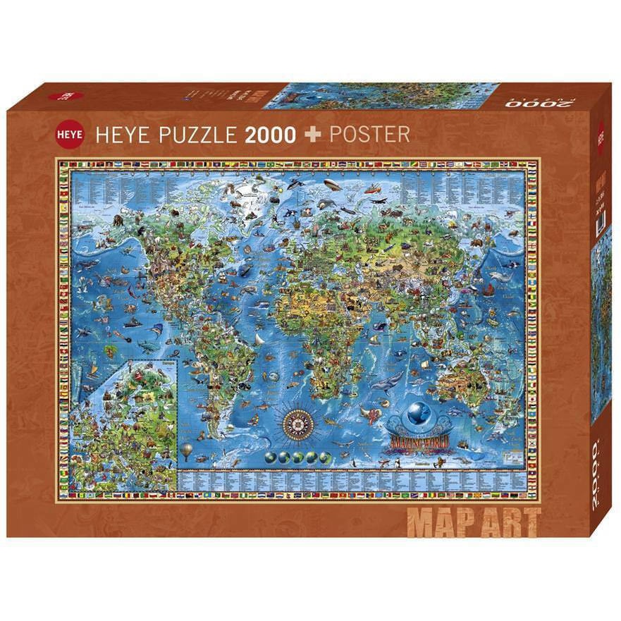 Puzzle 2000 piese, Amazing World | Heye