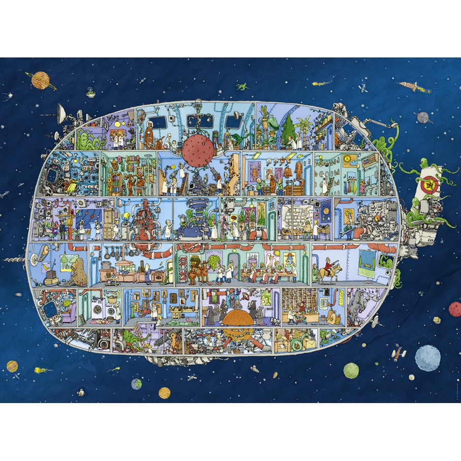 Puzzle- Adolfsson: Spaceship, 1.500 piese | Heye