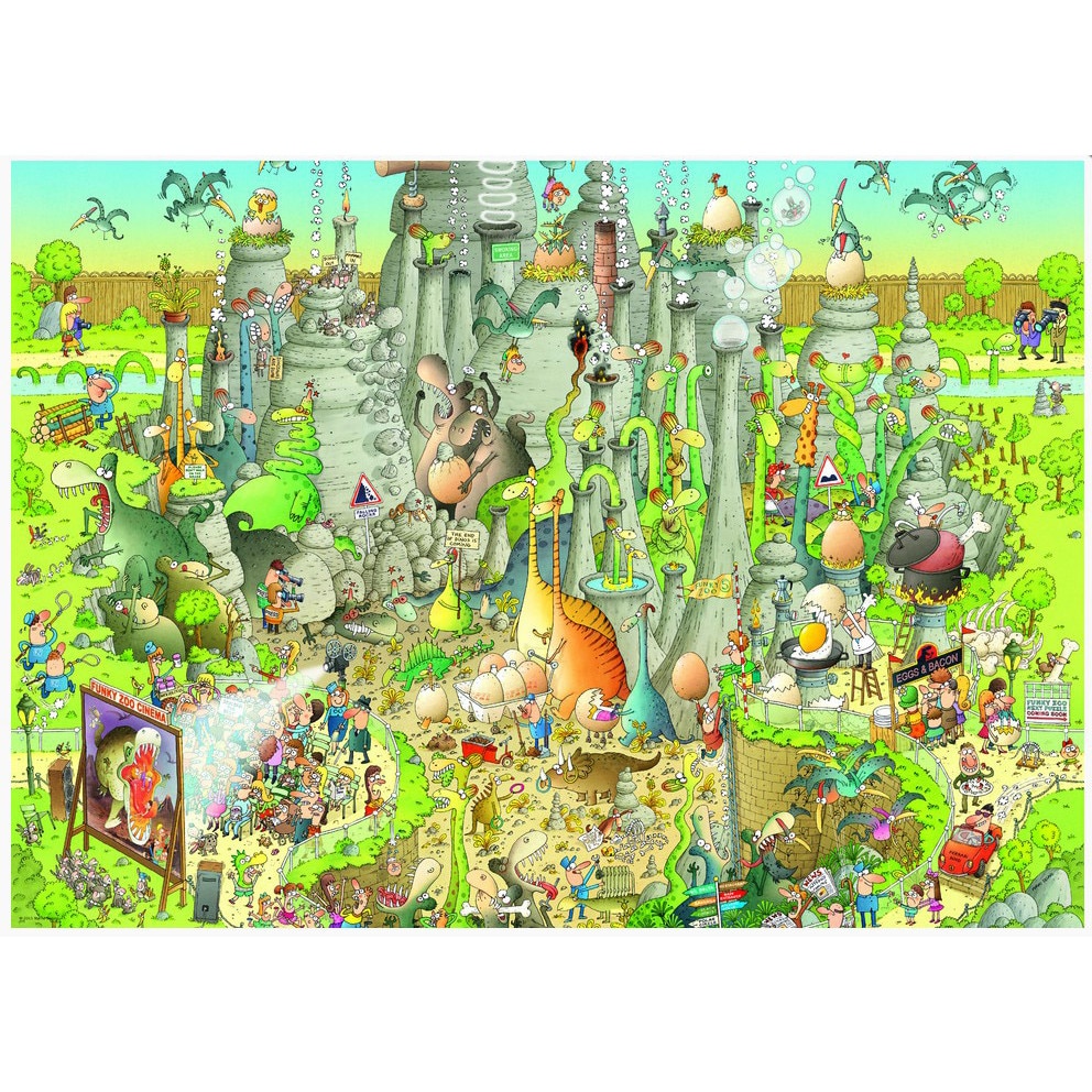 Puzzle Degano: Jurassic Habitat, 1.000 piese | Heye