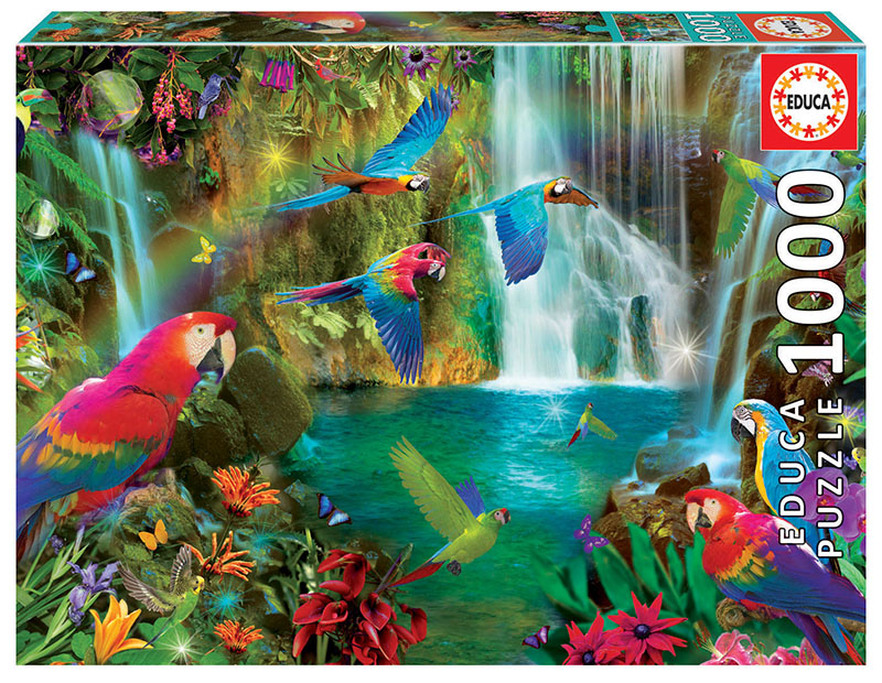 Puzzle 1000 piese - Tropical Parrots | Educa