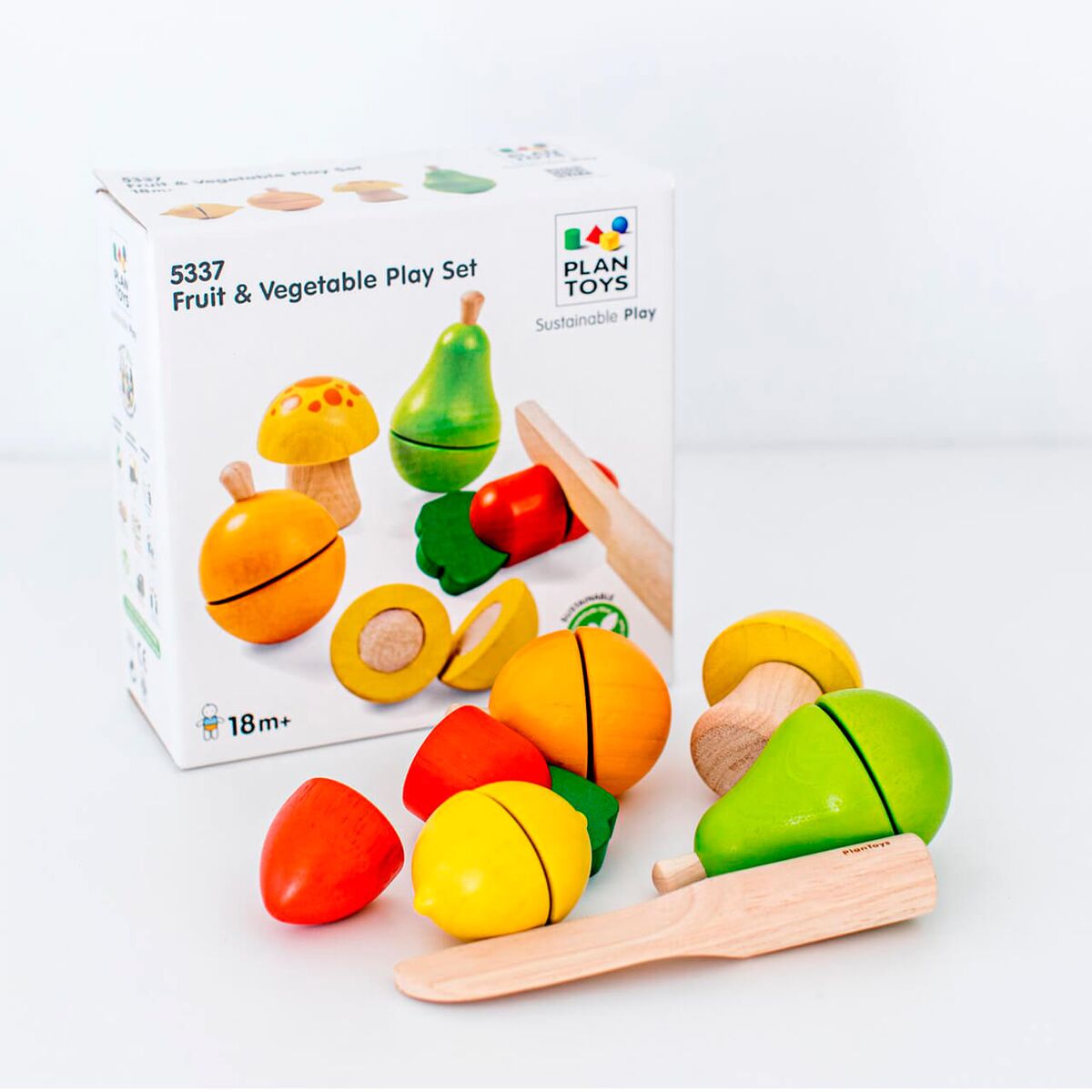 Set joaca - Fruit & Vegetable Play Set | Plan Toys - 1 | YEO