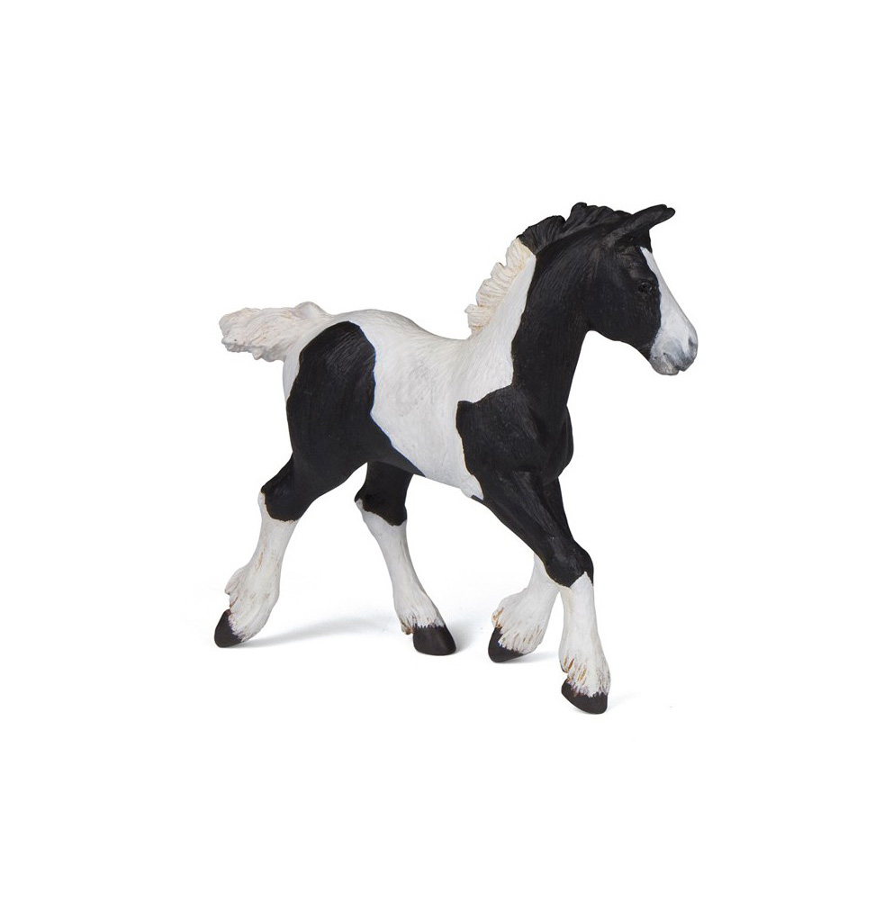 Figurina - Black piebald cob foal | Papo