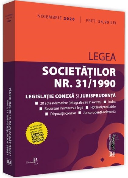 Legea societatilor nr. 31/1990 | carturesti.ro imagine 2022