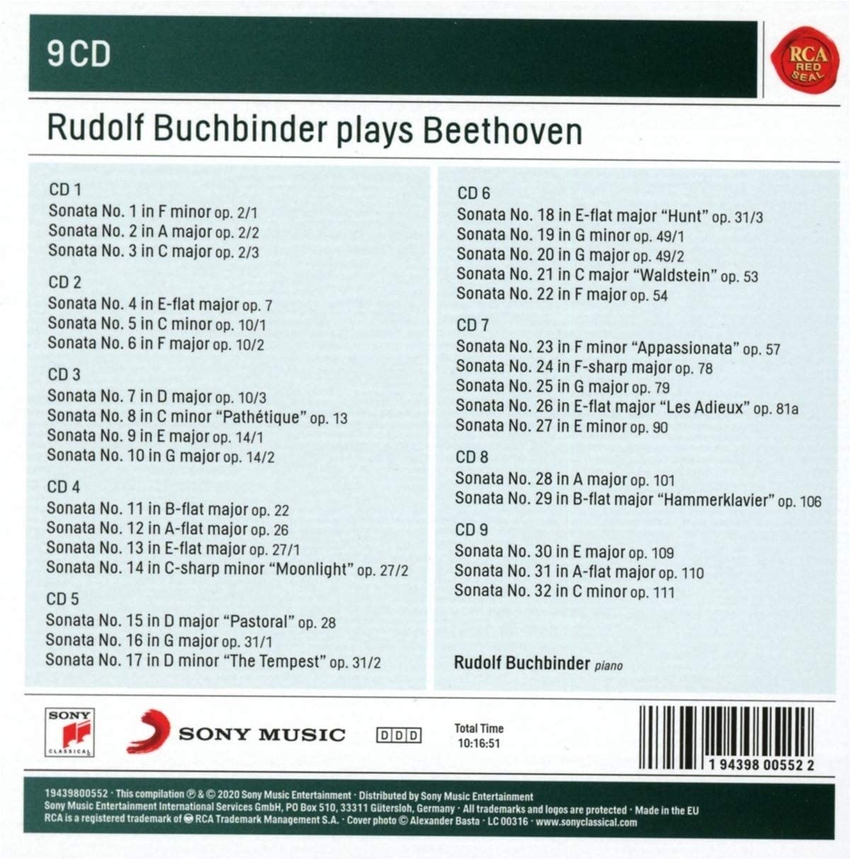 Beethoven - The Sonata Legacy | Rudolf Buchbinder, Ludwig Van  Beethoven