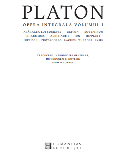 Opera integrala. Volumul I | Platon
