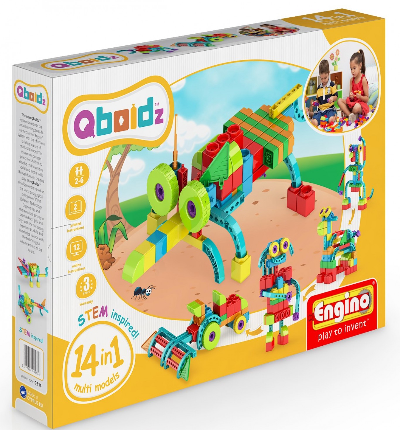 Set de constructie 14in1 - Qboidz | Engino