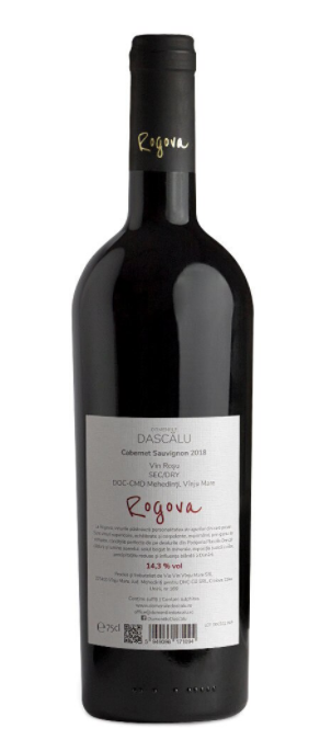 Vin rosu - Rogova, Cabernet Sauvignon, sec, 2018 | Domeniile Dascalu - 1 | YEO