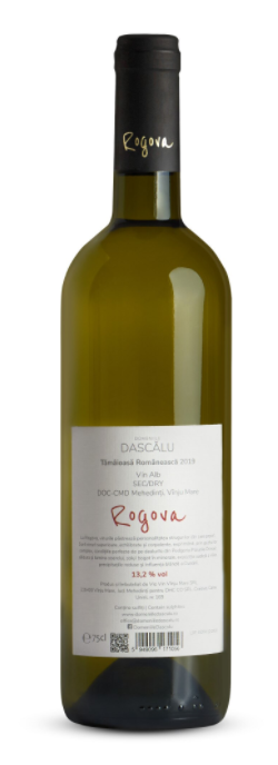 Vin alb - Rogova, Tamaioasa Romaneasca, sec, 2019 | Domeniile Dascalu - 1 | YEO