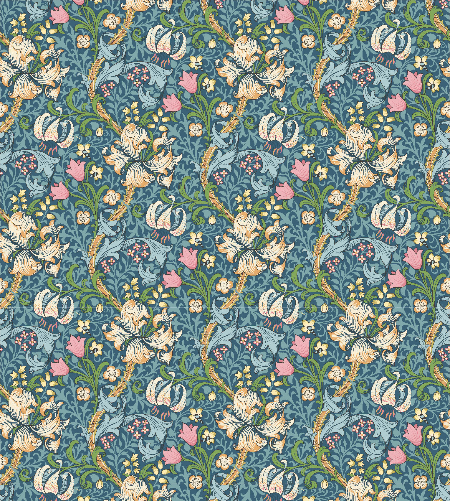 Hartie de impachetat - William Morris: Golden Lily, rollwrap | Penny Kennedy