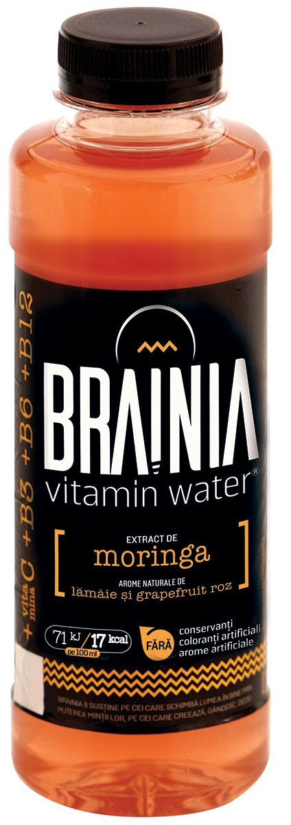 Apa cu vitamine Brainia - Extract Moringa - 500 ml  | Brainia