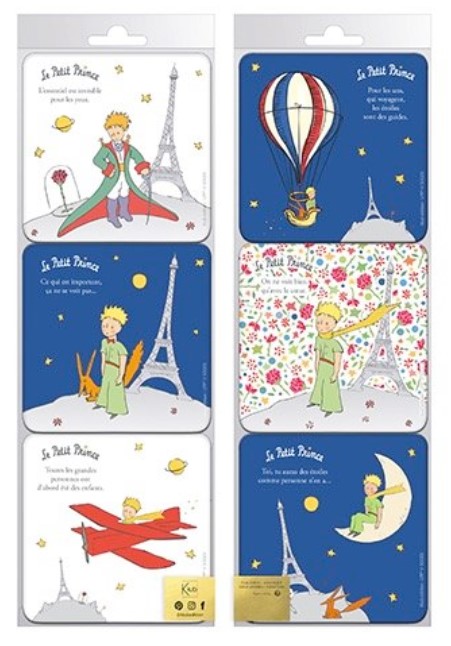 Set 6 suporturi de pahar - Le Petit Prince A Paris | Kiub - 1 | YEO