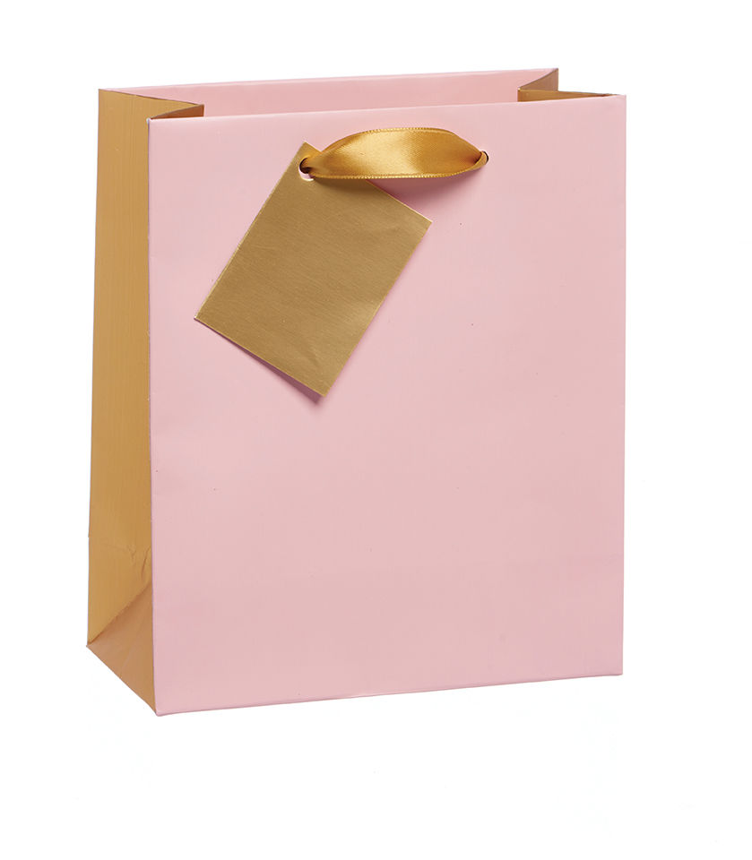 Punga pentru cadou - Pink & Gold - mica | Meridian Import Company