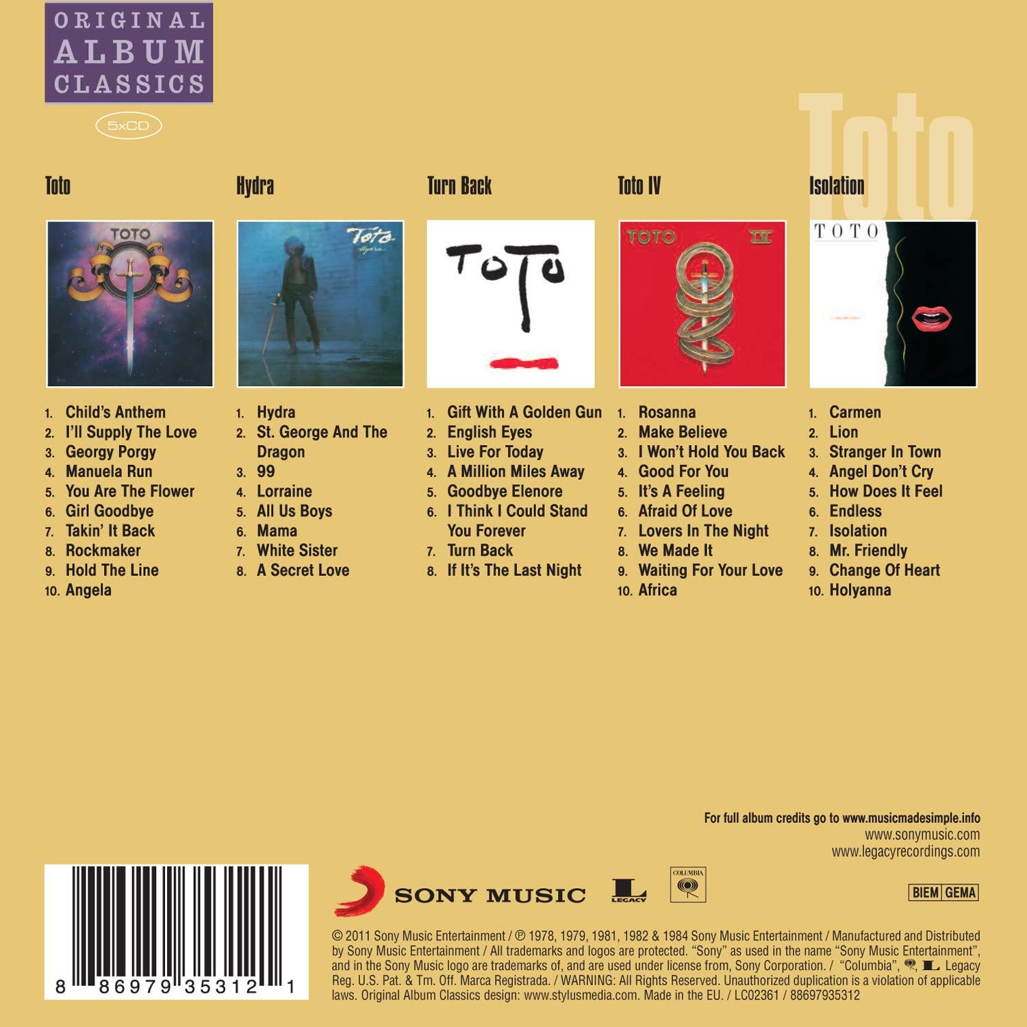 Toto - Original Album Classics | Toto