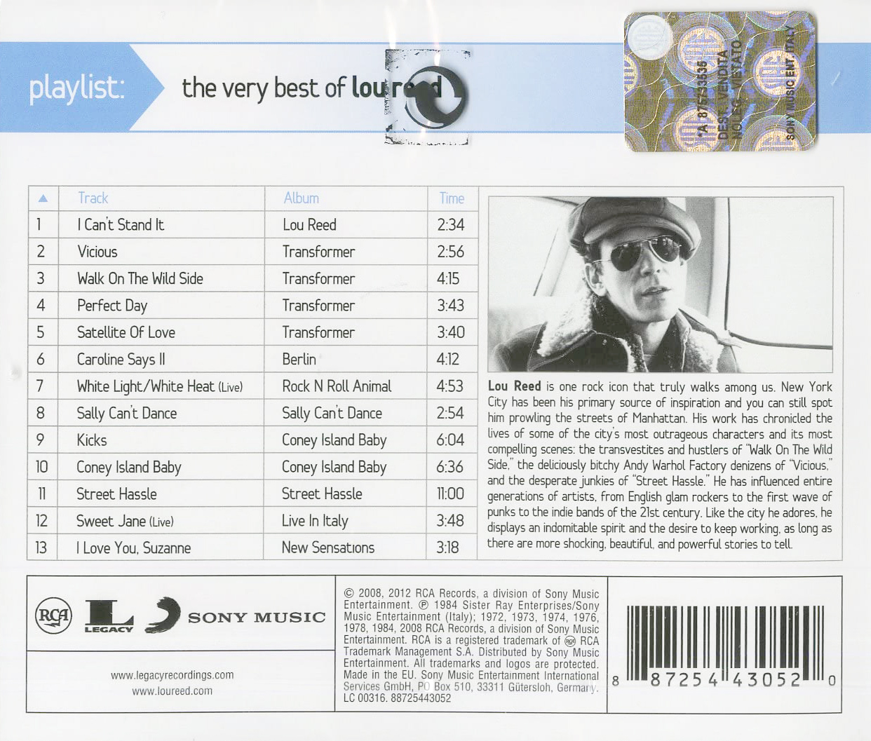 The Very Best Of Lou Reed | Lou Reed - 1 | YEO