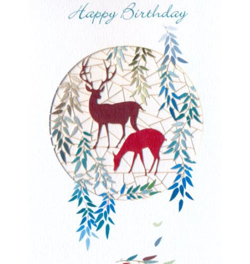 Felicitare - Happy Birthday Deer | Forever Handmade Cards