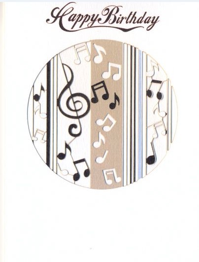 Felicitare - Happy Birthday Music | Forever Handmade Cards