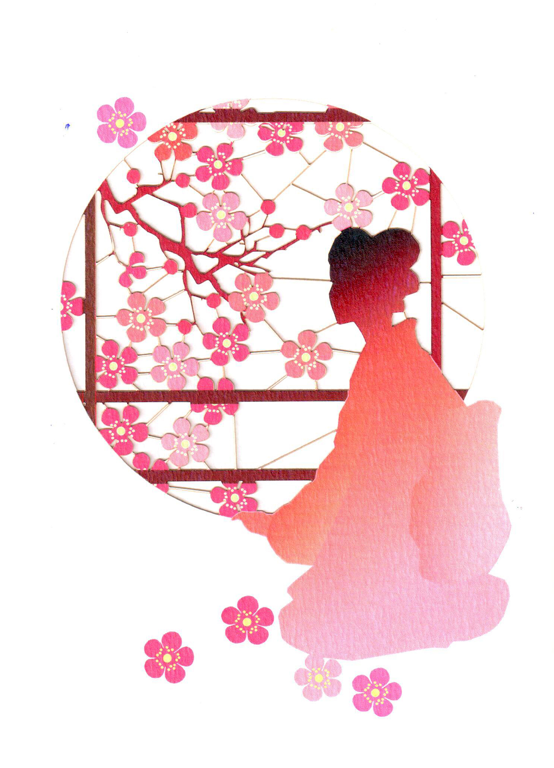 Felicitare - Japanese lady | Forever Handmade Cards