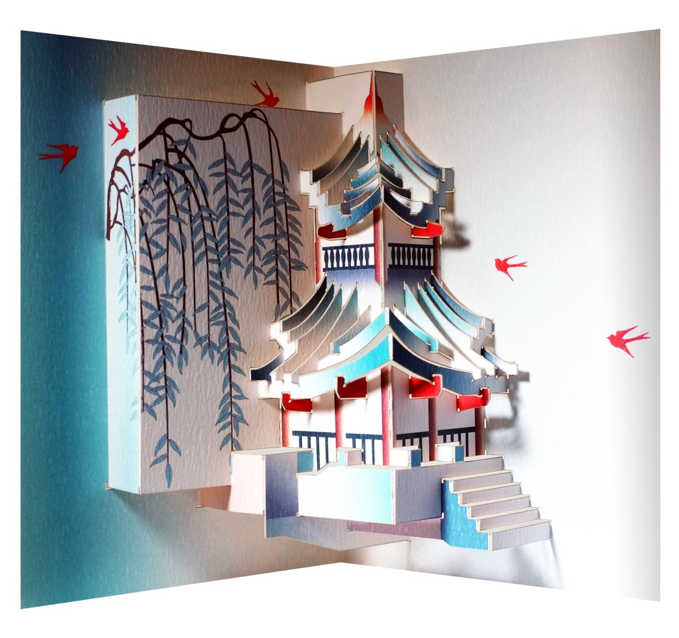 Felicitare pop-up - Oriental Pavilion | Forever Handmade Cards