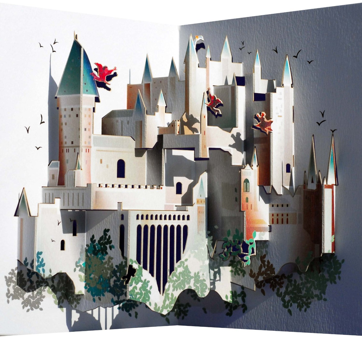 Felicitare pop-up - Hogwarts | Forever Handmade Cards