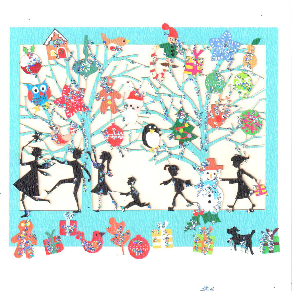Felicitare - Xmas Kinds Play, Gifts on Tree | Forever Cards Limited