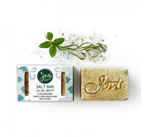 Sapun natura - Salt Bar - Salvie, Menta si Rozmarin | Jovis