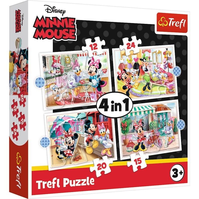 Puzzle 4 in 1 - Minnie Mouse si prietenii ei | Trefl