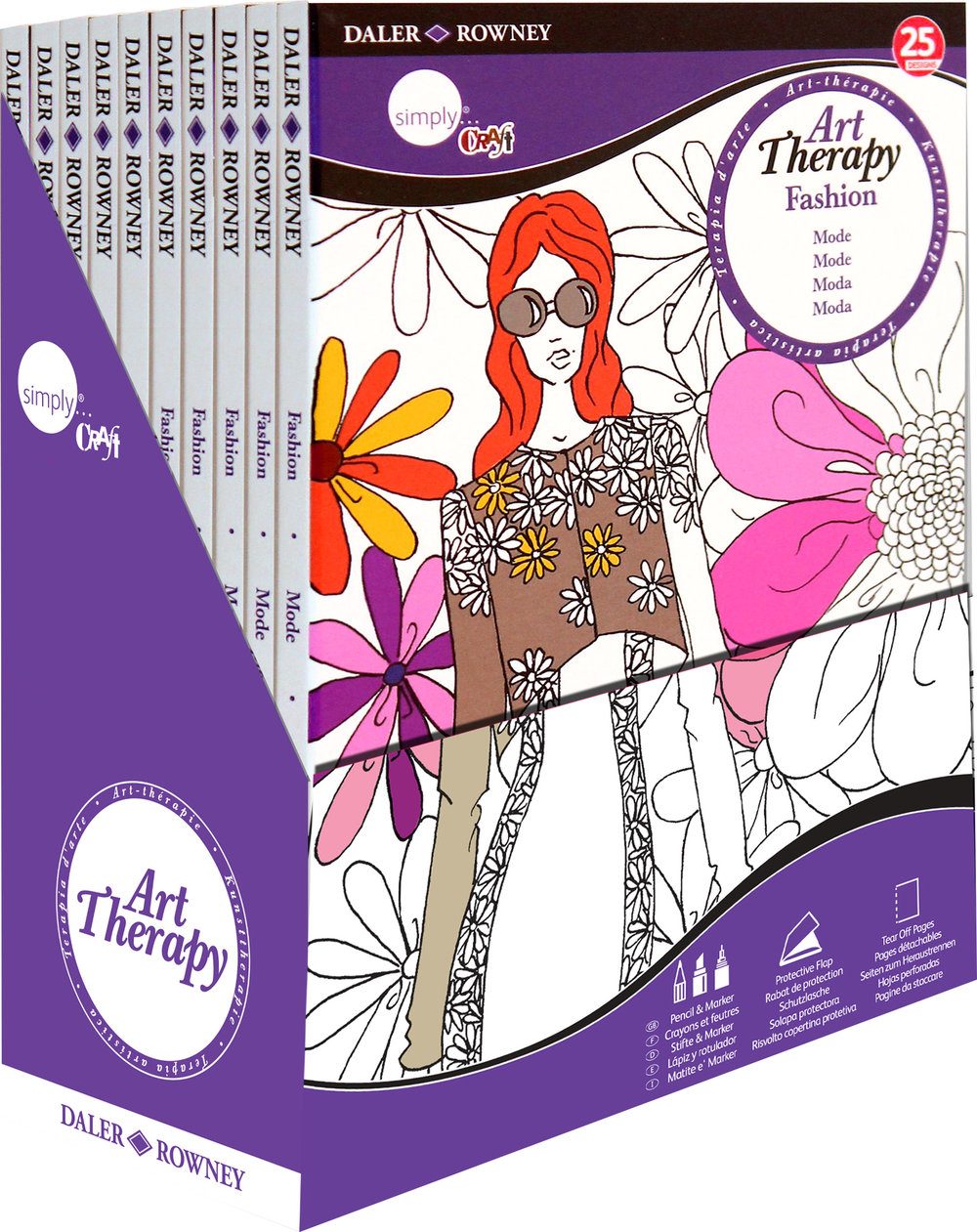 Carte de colorat - Daler Rowney Art Therapy Colouring Book: Fashion | - 2 | YEO