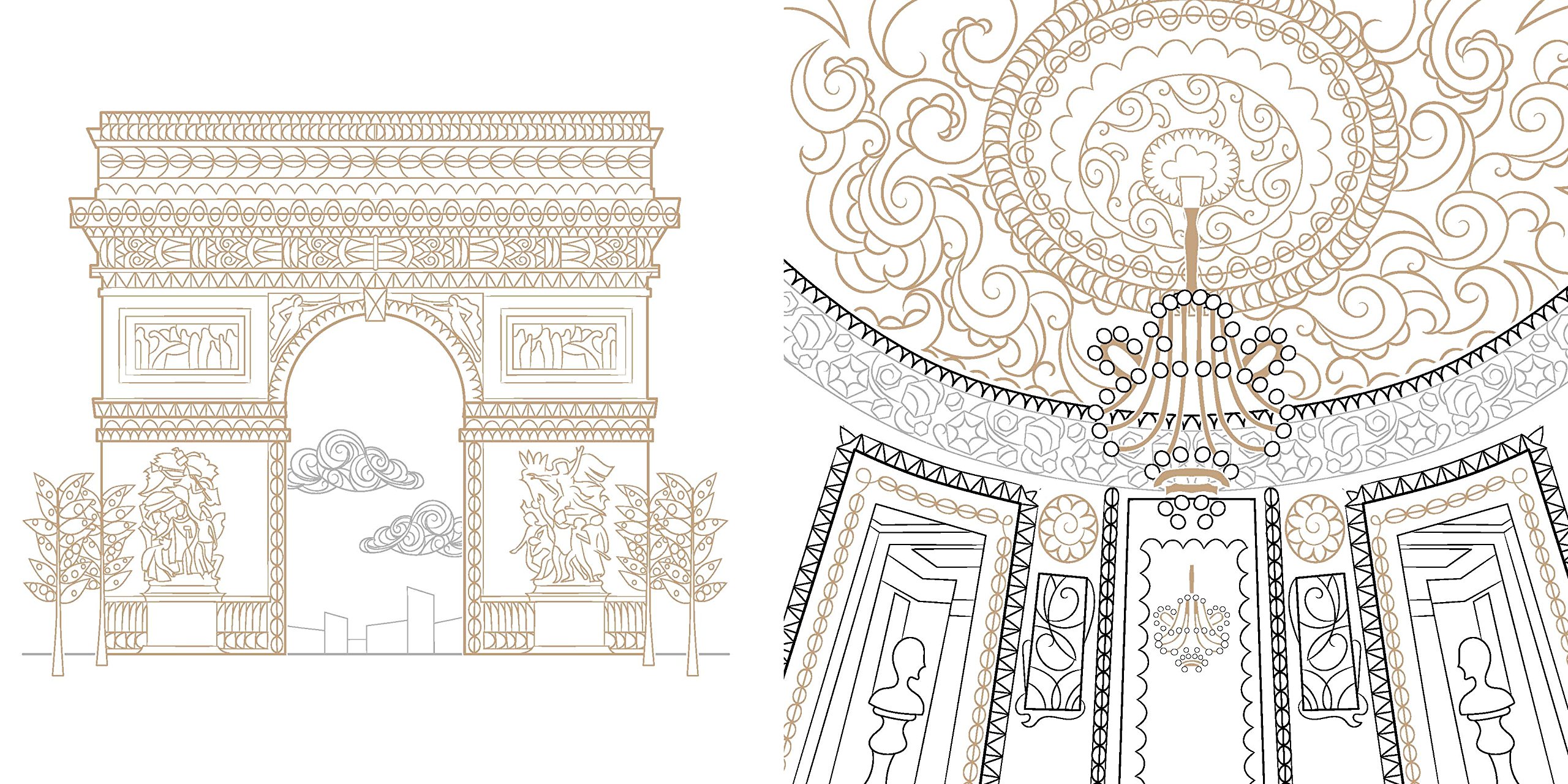 Paris Night & Day Colouring Book | Patricia Moffett - 2 | YEO