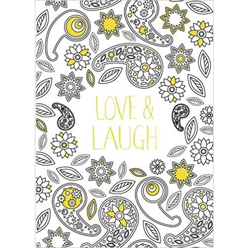 Felicitare cu 8 pagini de colorat - Love Laugh | Cardoo