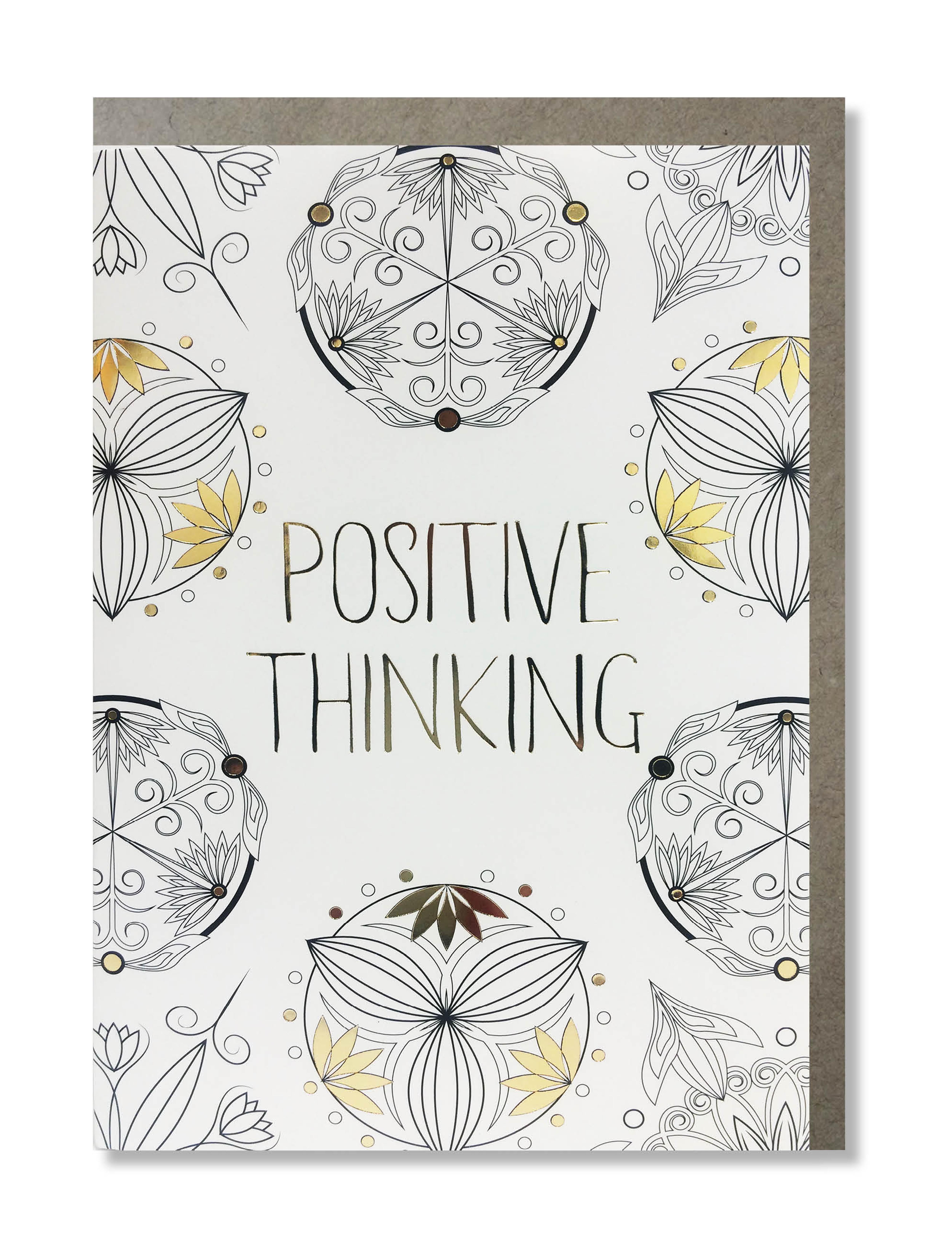 Felicitare cu 8 pagini de colorat - Positive Thinking | Cardoo