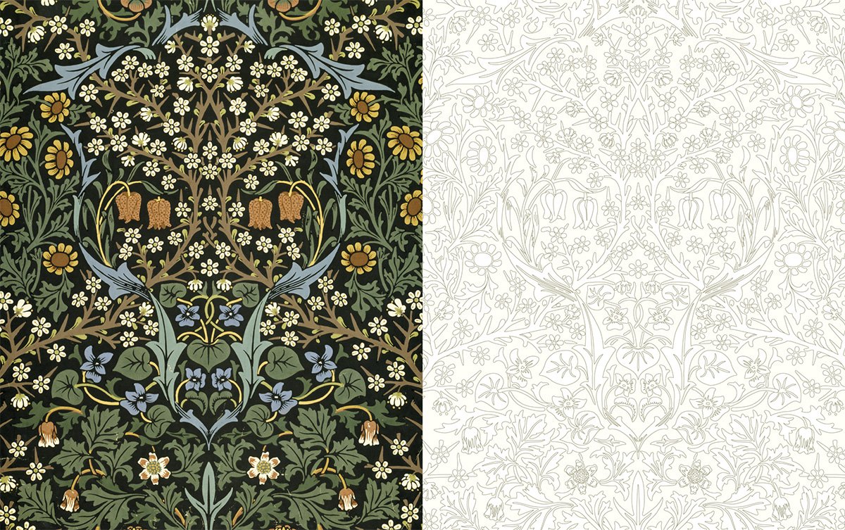 William Morris - An Arts & Crafts Colouring Book | Carissa Chan - 1 | YEO