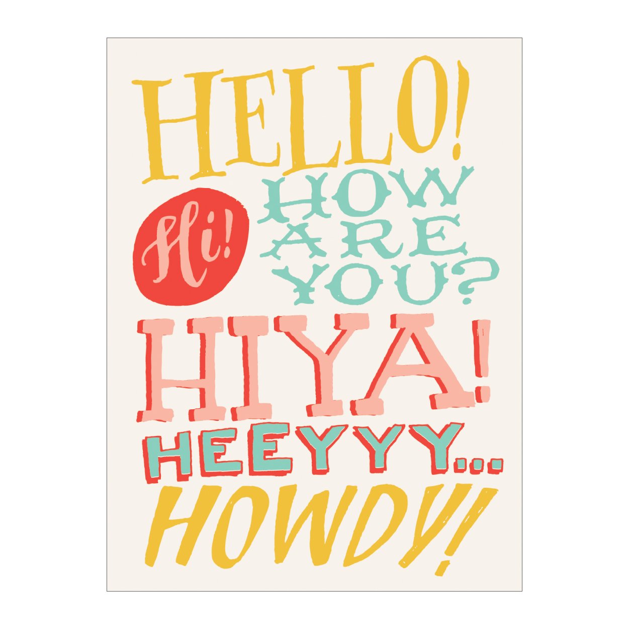 Felicitari - Ladyfingers Letterpress High Five Greeting Card - Mai multe modele | Galison - 4 | YEO